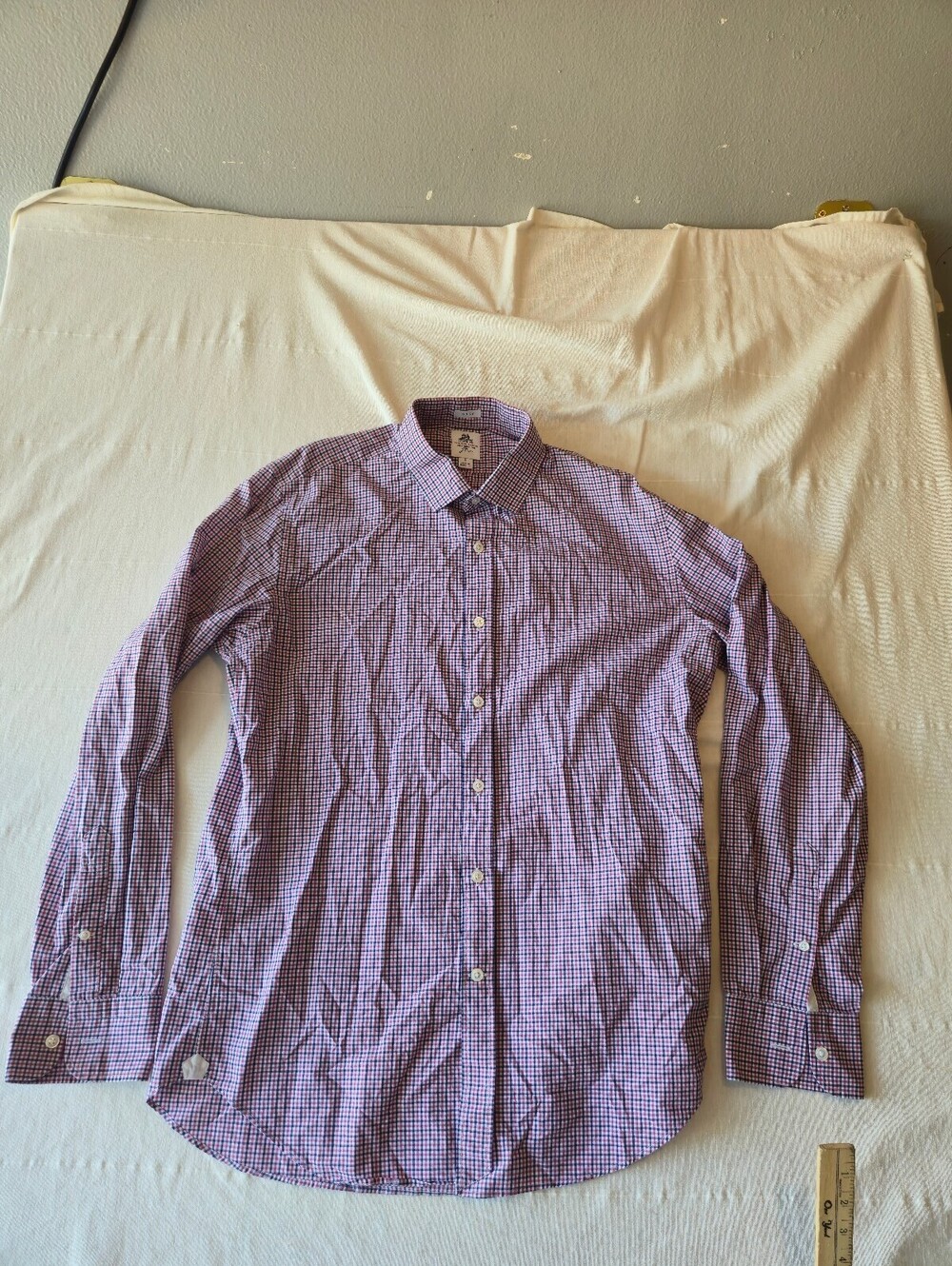 J.Crew Ludlow Thomas Mason Purple Check Dress Shirt Large